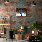Andrei Kuzmenko Canucks Celebrating - Framed Canvas - 31" x 22"-Officially licensed by the NHL and NHLPA