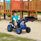 Aosom 6V Kids Ride-On Excavator - Blue-Features 2 adjustable speed levels ranged 0.93-1.55 mph, a great gift for children aged from 3 to 5 