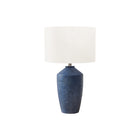 Monarch Specialties 25" H Contemporary Table Lamp - Blue Concrete / Ivory / Cream Shade-This 25"h table lamp features a striking blue concrete base paired with an elegant ivory fabric shade, making it a stylish choice for any modern living room, bedroom, or office