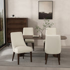 Manhattan Comfort Beever 22" Modern Chenille Upholstered Dining Chair - Cream - Set of 4-Upholstered in Luxurious Chenille with Foam Padding