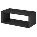 Hudson&Canal Osmond 48"W Rectangular Coffee Table - Black Grain-Tabletop features a weight capacity of 50 lbs