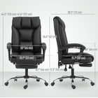 HOMCOM Leather Executive Office Chair - Black-Adjustable height allows you find the optimum sitting position