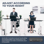 MotionGrey Electric Dual Motor Height Adjustable 165" W Sit-to-Stand Desk - White Frame-7