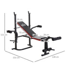 Soozier Adjustable Weight Bench with Leg Developer Barbell Rack-4 workout weight bench positions 