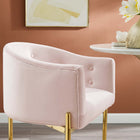 Modway Savour Tufted Performance Velvet Bar Stool - Pink-Gold Stainless Steel Base