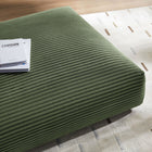 Modway Solace Modular Corduroy Upholstered Ottoman - Fern-Sinuous Spring Support