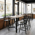 Zuo Stenger Counter Stool - Black - Set of 2-Dimensions: 17.9" L x 20.1" W x 38.6" H