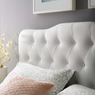 Modway Annabel Upholstered Vinyl Full Headboard - White-Fiberboard and plywood frame