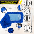 Gritt Commercial All-In-One 36” Microfiber Dust Mop Set with 72" Telescopic Handle-Provides non-abrasive, lint-free, and streak-free cleaning