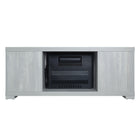 Manhattan Comfort Richmond 60" Modern Fireplace - Black and Grey - Set of 2-Home Assembly Required. All Hardware Included