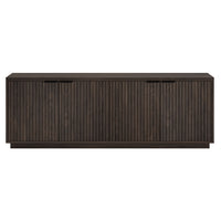 Hudson&Canal Mansfield TV Stand for TV's up to 78" - Alder Brown-A transitional design accommodates TVs up to 78" for your entertaining space