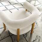 Modway Sable Upholstered Fabric Armchair - Ivory Natural-Soft Heathered Fabric