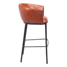 Zuo Garston Barstool - Brown-3 year limited warranty