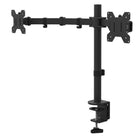 Kanto Dual Monitor Desktop Mount - Cable Management Clips - Black-Accommodates VESA sizes of 75x75 and 100x100