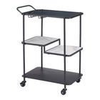Zuo Constanza Bar Cart - Black-Caster wheels for easy mobility