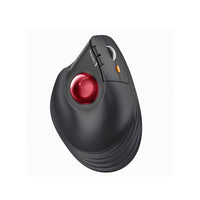 ProtoArc NL Ergonomic Vertical Wireless Trackball Mouse - Red-Built-in 500mAh lithium battery, easily charge the mouse with the included USB C charging cable anytime anywhere