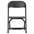 Flash Furniture Kids Plastic Folding Chair - Black - 10 Pack-Double Support Braces