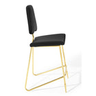 Modway Ponder Performance Velvet Bar Stool - Black-Vintage Glamour Style