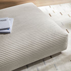 Modway Solace Modular Corduroy Upholstered Ottoman - Almond-Sinuous Spring Support