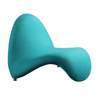 Manhattan Comfort MoMa 32.3" Modern Wool Blend Upholstered Accent Chair - Teal-Modern Abstract Lounge Accent Chair Perfect for Pop Living Room Usage