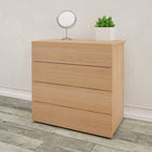Nexera James 4-Drawer Dresser Chest - Natural Maple-4 drawers on solid metal slides