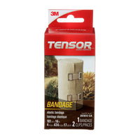 Nexcare Tensor 4" Elastic Bandage With Clips - Beige-Innovative clip snaps in place, holds securely and is easily adjusted