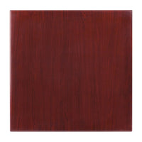 Flash Furniture 24" Square High-Gloss Mahogany Resin Table Top with 2" Thick Drop-Lip-Restaurant Dining Table Top