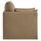 Modway Wellfleet Slipcovered Linen-Blend Armchair - Almond-Spring Support
