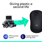 Logitech M185 Wireless Mouse - Black-Plug and Play Simplicity: Just plug in the tiny nano USB receiver and start working in seconds with a strong, reliable connection to your wireless computer mouse up to 33 feet / 10 m (5)