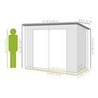 Outsunny Metal Garden Storage Shed with 2 Vents - 8' x 4' - Yellow-Galvanized steel structure is solid and suitable for outdoor use
