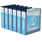 Davis Group Easyview Premium Binder - Round Ring - Customizable - 2" - Royal Blue - 6 Pack-3 Ring Binder