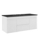 Modway Render 48" Wall-Mount Bathroom Vanity - White/Black-Mid-Century Modern Vanity