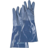 Showa Best Glove Nsk24 Nitri-Solve Knit-Lined Gloves, Size Medium/9, 14" L, Nitrile, Interlock Inner Lining, 24 mil - 12 Pack-Cuff Style Pinked