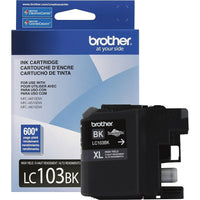 Brother LC103 High-Yield Black Ink Cartridge-Black ink cartridge produces bold, sharp text for a professional look