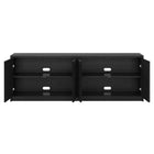 Hudson&Canal Renad TV Stand for TV's up to 78" - Black Grain-Clean with a soft, dry cloth and no harsh chemicals or abrasive cleaning materials