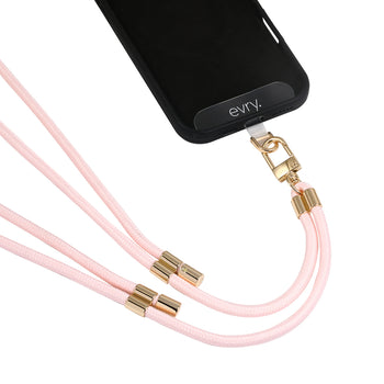 Evry Rope Crossbody Phone Strap - Pink/Gold | staples.ca