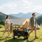 Outsunny Outdoor Collapsible Wagon-Steel frame for a solid structure which can cope with being moved around all day