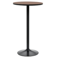 HOMCOM Round Bar Table, Easy Assembly for Home Bar, Small Dining Room - Brown-Simple yet stylish, the rustic industrial design adds raw sophistication to any space 