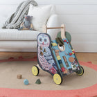 Manhattan Toy Wildwoods Owl Wooden Cart Shape Sorter-Seated, standing, or on-the-move play