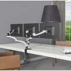 ShoppingAll Adjustable Triple Gas Spring Monitor Desk Mount - White-10