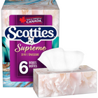 Scotties Supreme 3-Ply Soft & Strong Facial Tissue - Hypoallergenic - 6 Pack-Super Soft & Strong: Enjoy 3-ply tissues that are gentle on sensitive skin yet tough on tough jobs
