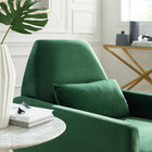 Modway Liliana Performance Velvet Armchair - Emerald-Responsive Support System
