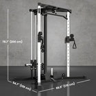 Soozier Home Gym Machine with Pull Up Bar-Compatible with 1" and 2" (2.5/5cm) weight plates via adaptors
