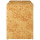 Modway Hudson 46.9" 2-Drawer Burl Wood Desk - Natural-Non-Marking Floor Glides