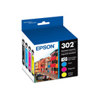 Epson T302 Claria Premium Ink Cartridges - Black and Colour CMY-Sharp text and brilliant colour for high-quality results, fast-drying ink