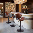 Zuo Meyane Barstool - Brown-Dimensions: 21.1" L x 20.7" W x 46.5" H