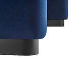Modway Koda Performance Velvet Waterfall Ottoman - Black/Midnight Blue-9
