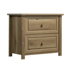 Sauder Hillmont Farm Lateral File - Timber Oak-Durable, 1" thick top for sturdy and reliable display surface