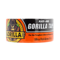 Gorilla Duct Tape - 10 yd L x 1.88" W - Black-Double-Thick Adhesive: Grips smooth, rough and uneven surfaces