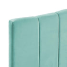 Modway Camilla Channel Tufted Performance Velvet King/California King Headboard - Mint-Durable Stain-Resistant Fabric